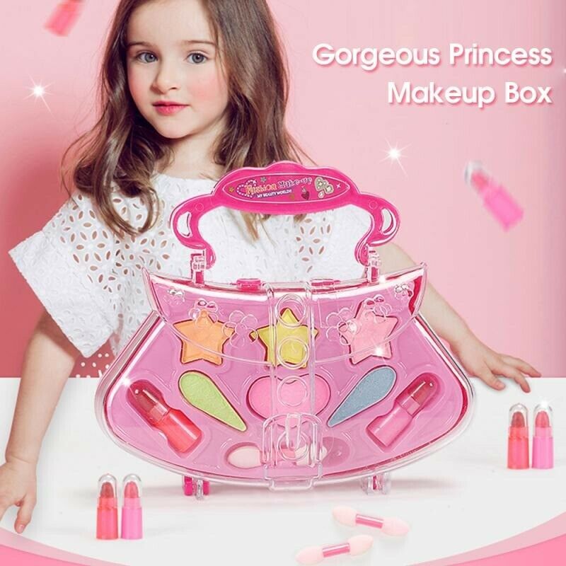 Princess Cosmetics Makeup Set Dress Up Kids Pretend Girls Play Make Up Toys Gift