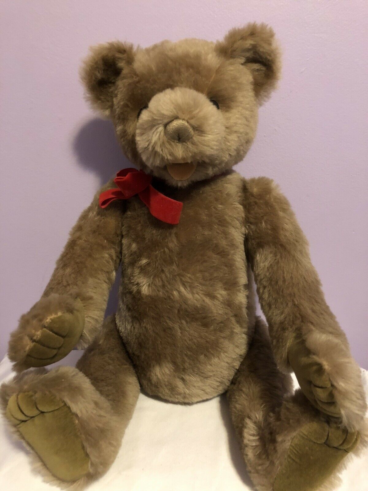 1996 Gund Major Bearkin Le Mohair 20" Teddy Bear With Growler