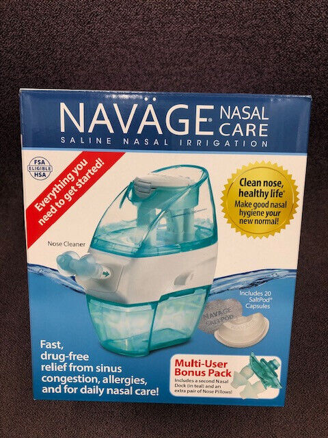 Navage Nasal Care Saline Nasal Irrigation Multi-user Bonus Pack W/ 20 Capsules