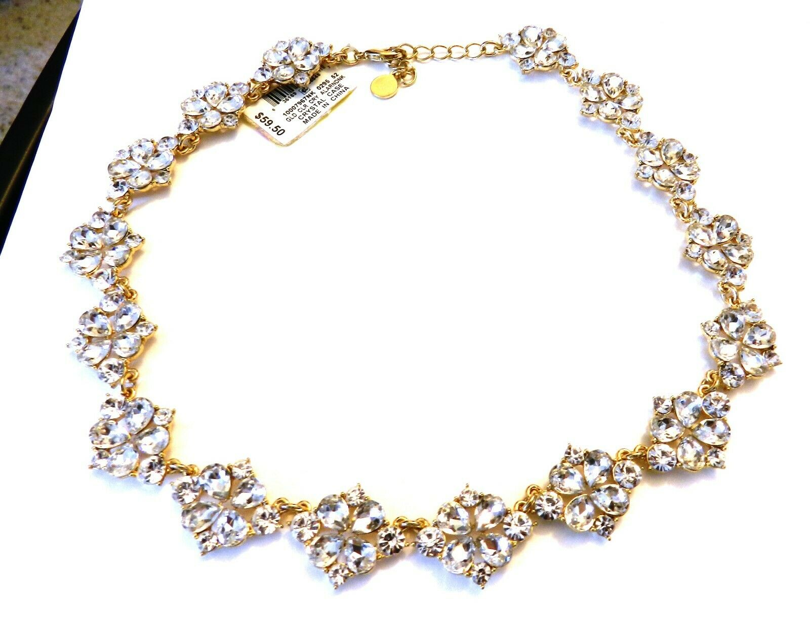 Charter Club Gold Tone Crystal Statement Necklace $59