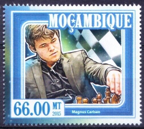 Mozambique 2015 Mnh, Magnus Carlsen Norway Chess Grandmaster, Sports -