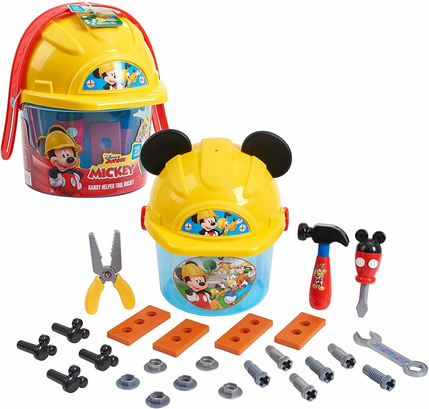 Mickey Mouse Disney Junior Handy Helper Tool Bucket Construction Role Play Set