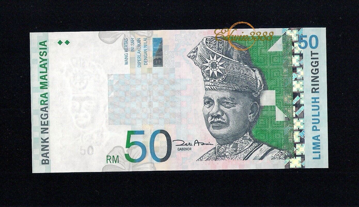 Malaysia Rm50 11th Series, Last Replacement Zf, 1 Zero (unc)