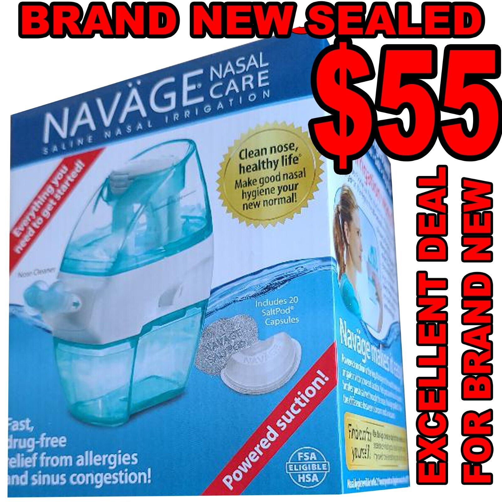 Navage Nose Cleaner Model Sdg2 20 Navage With Sold Pods New
