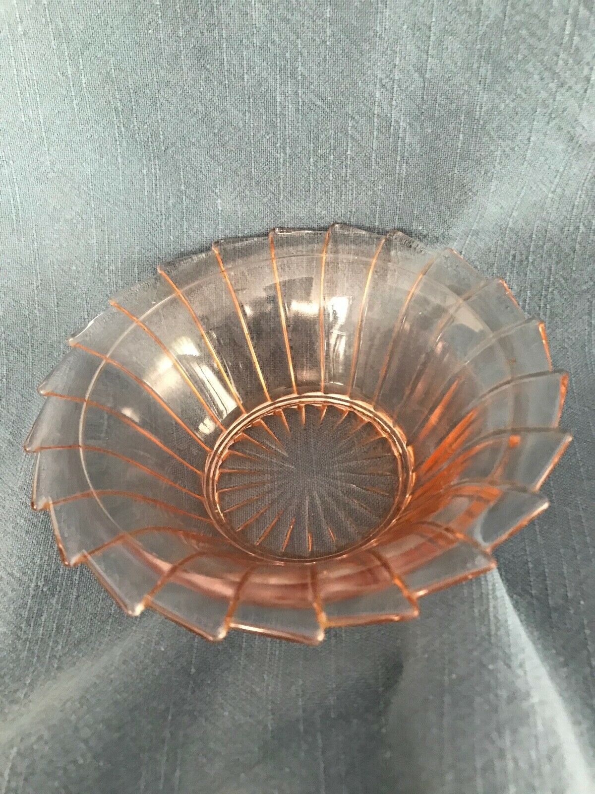 Antique Depression Glass-sierra- (pinwheel) Pink Cereal Bowl-jeanette Glass