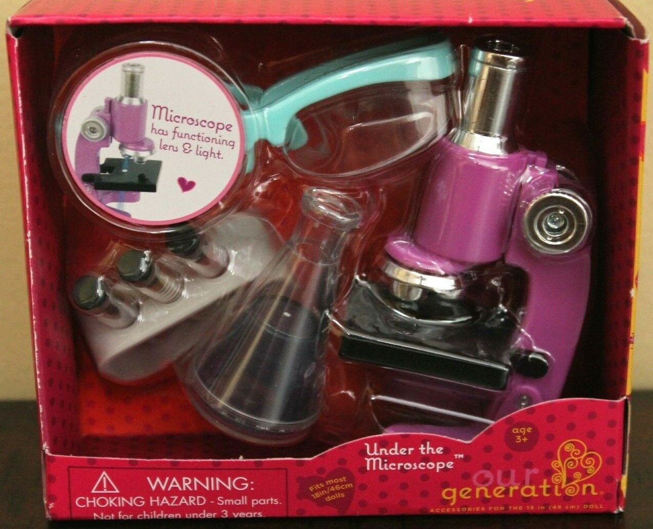 New Science Set For American Girl Dolls Microscope Lab Tubes Our Generation Rare