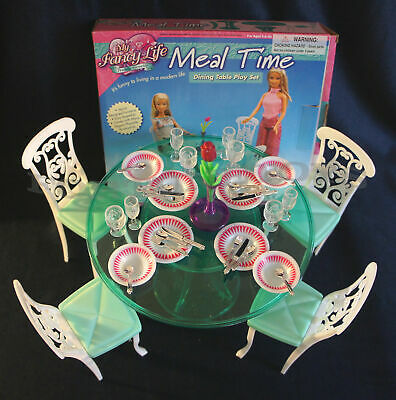 Gloria Furniture Size Dollhouse Meal Time 4 Chairs Round Dining Table Play Set