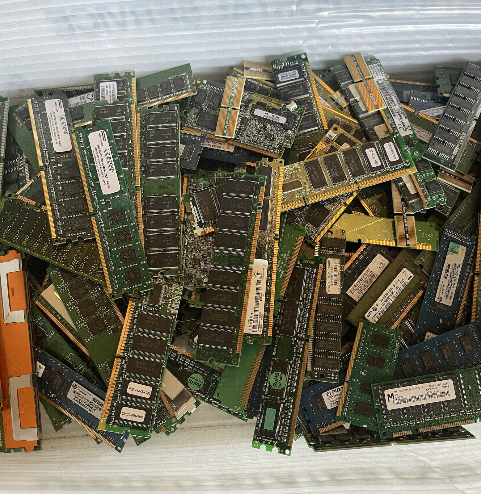 10.89 Lbs  Scrap Computer Server Memory Ram For Gold Recovery