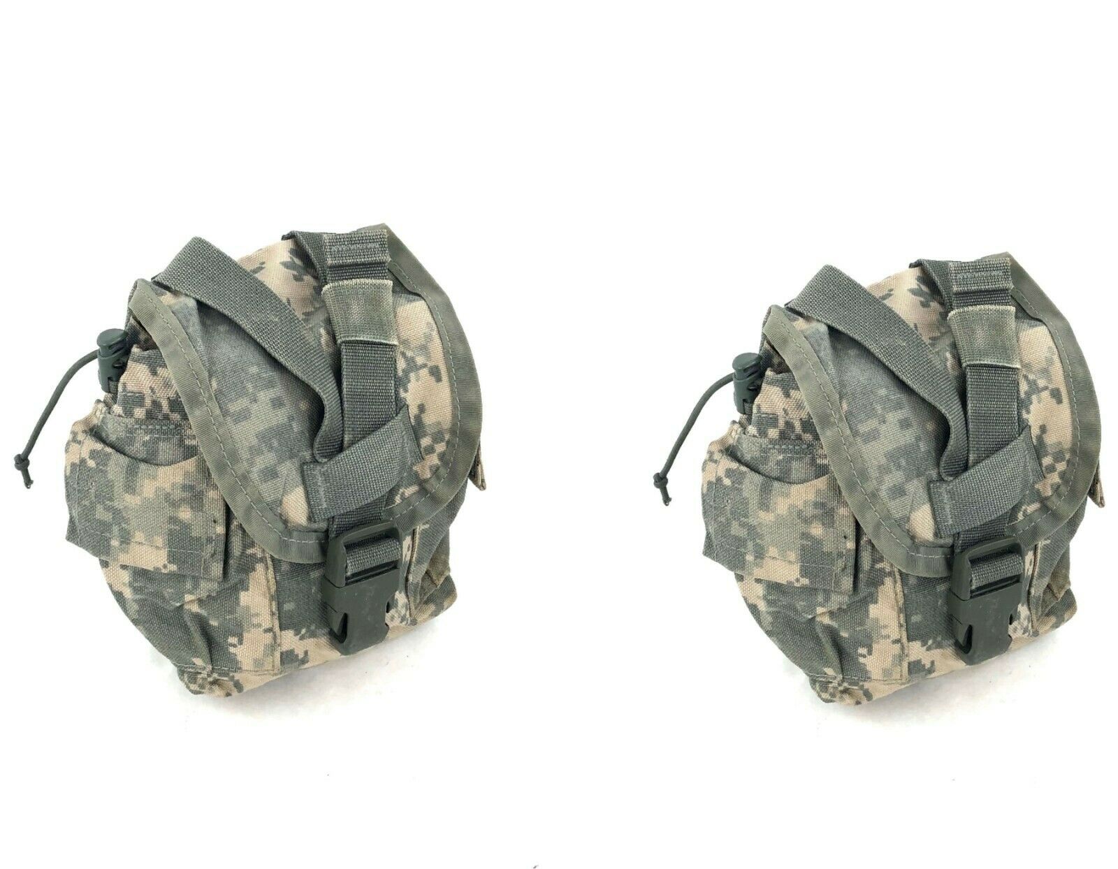 2 Acu 1 Quart Canteen Pouch, Military Army Molle General Purpose Gp Pouches Usgi