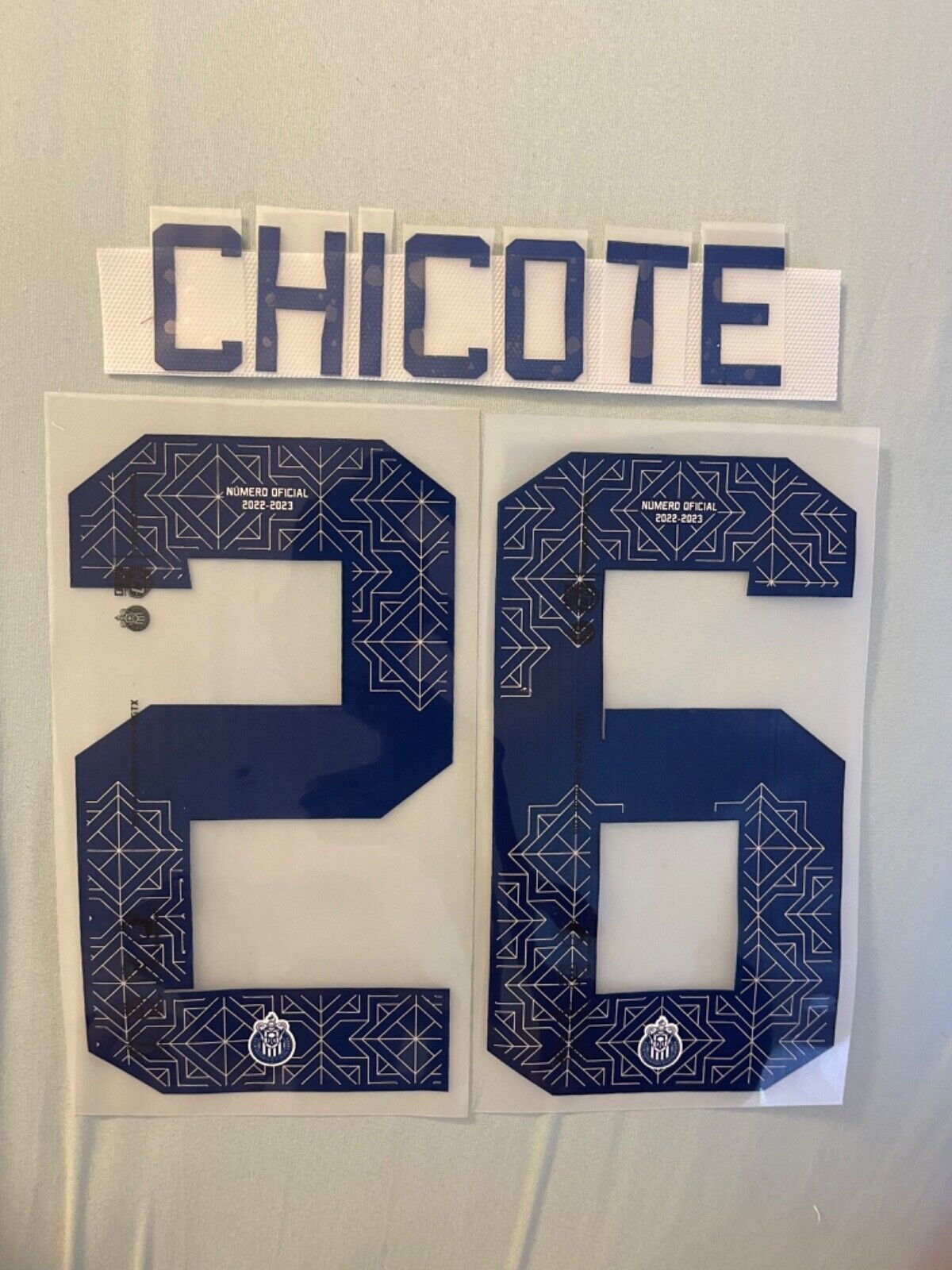 Chivas Guadalajara 2022/23 Away Chicote Calderon #26 Name Set  Authentic.