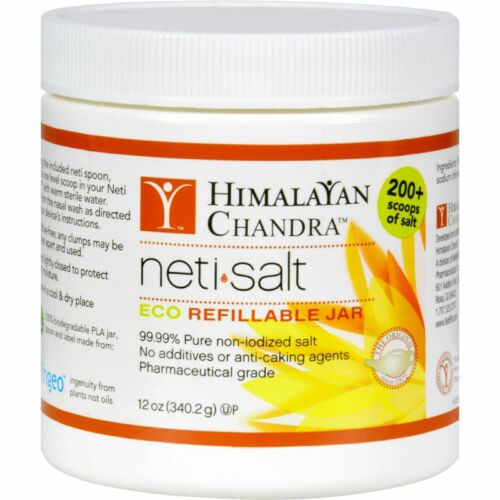 Himalayan Institute Neti Pot Neti Salt Eco Refillable Jar - 12 Oz 200+ Scoops