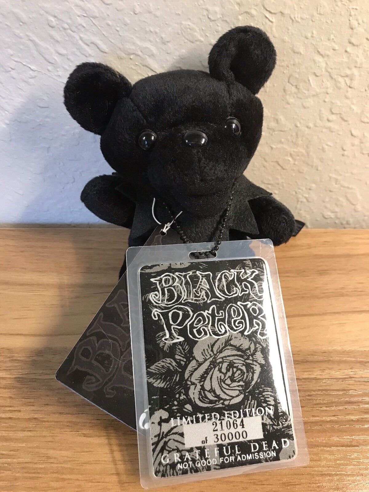 Grateful Dead Black Peter Plush Bear Liquid Blue Limited Edition Numbered