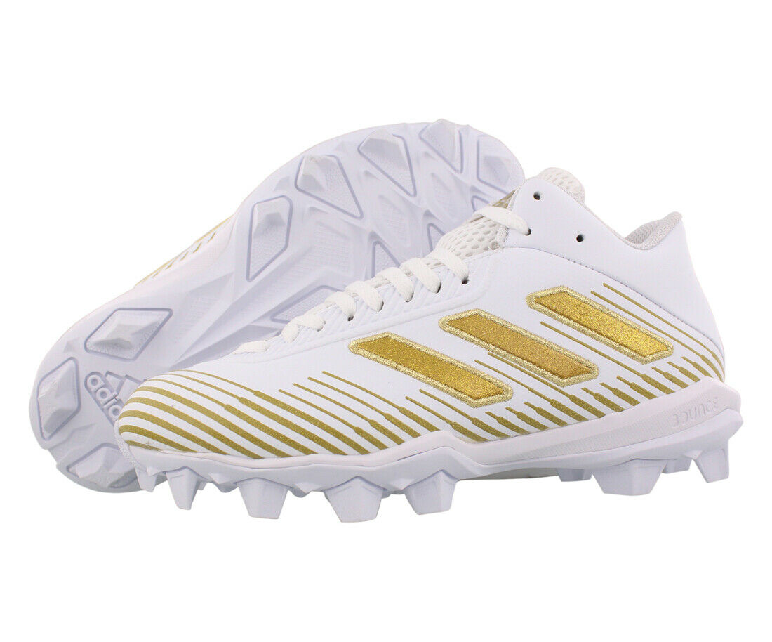 Adidas Freak Md J 20 Boys Shoes Size 5, Color: White/gold