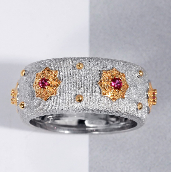 Fashion Women Simulated White Ruby Round Style Ring Bridal Wedding Jewelry Size9