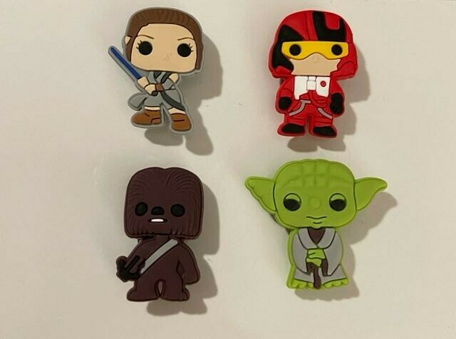 Lot Of 4 Star Wars Good Guys  Charms For Crocs And Clogs