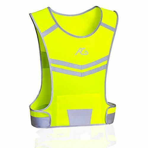Reflective Running Vest Gear, Light & Comfortable Cycling Medium Yellow