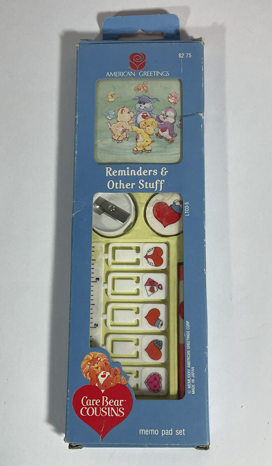 New In Package Care Bears Cousins Vintage Mini Memo Pad Set