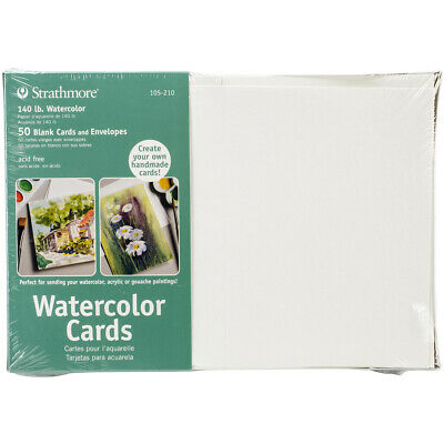 Strathmore Cards &amp; Envelopes 5"x6.875" 50/pkg-watercolor, 105210