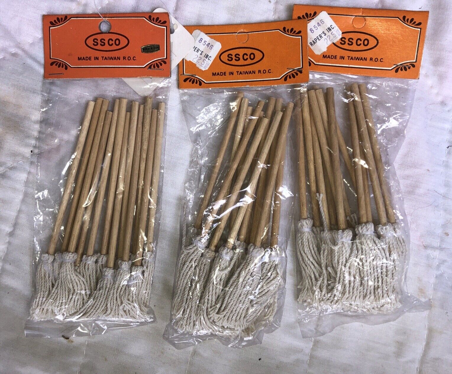 Lot Of 36 Vintage Ssco Taiwan 5” Wooden Brooms Craft Making Supplies - New