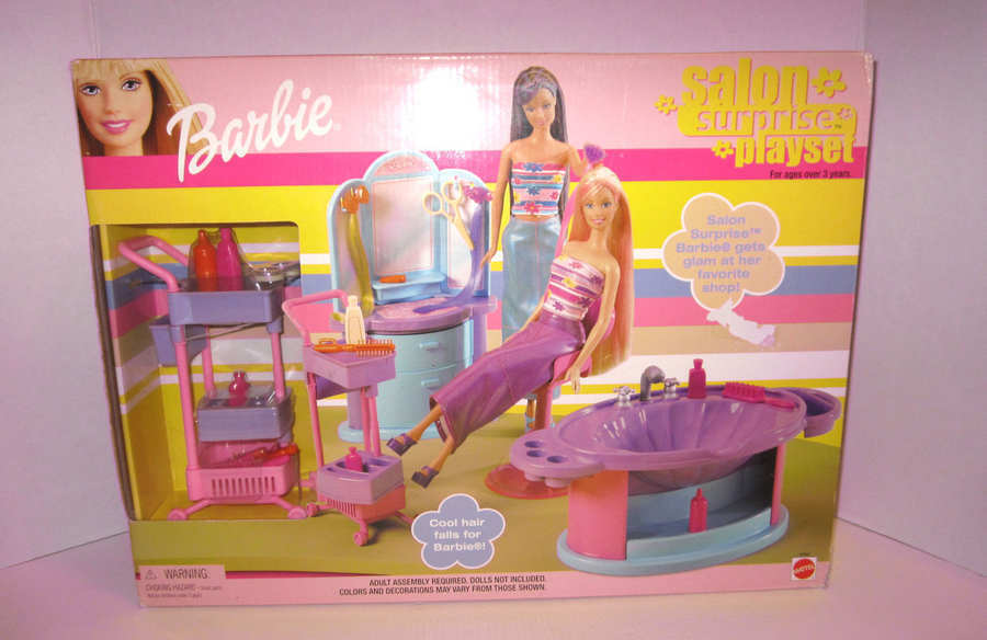 Rare Mattel 2001 Barbie Salon Surprise Playset New In Box Nrfb