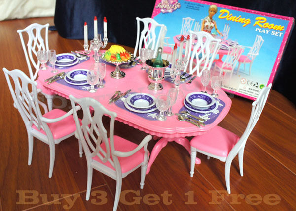 New Fancy Life Doll House Furniture New Dining Room (9712) Playset