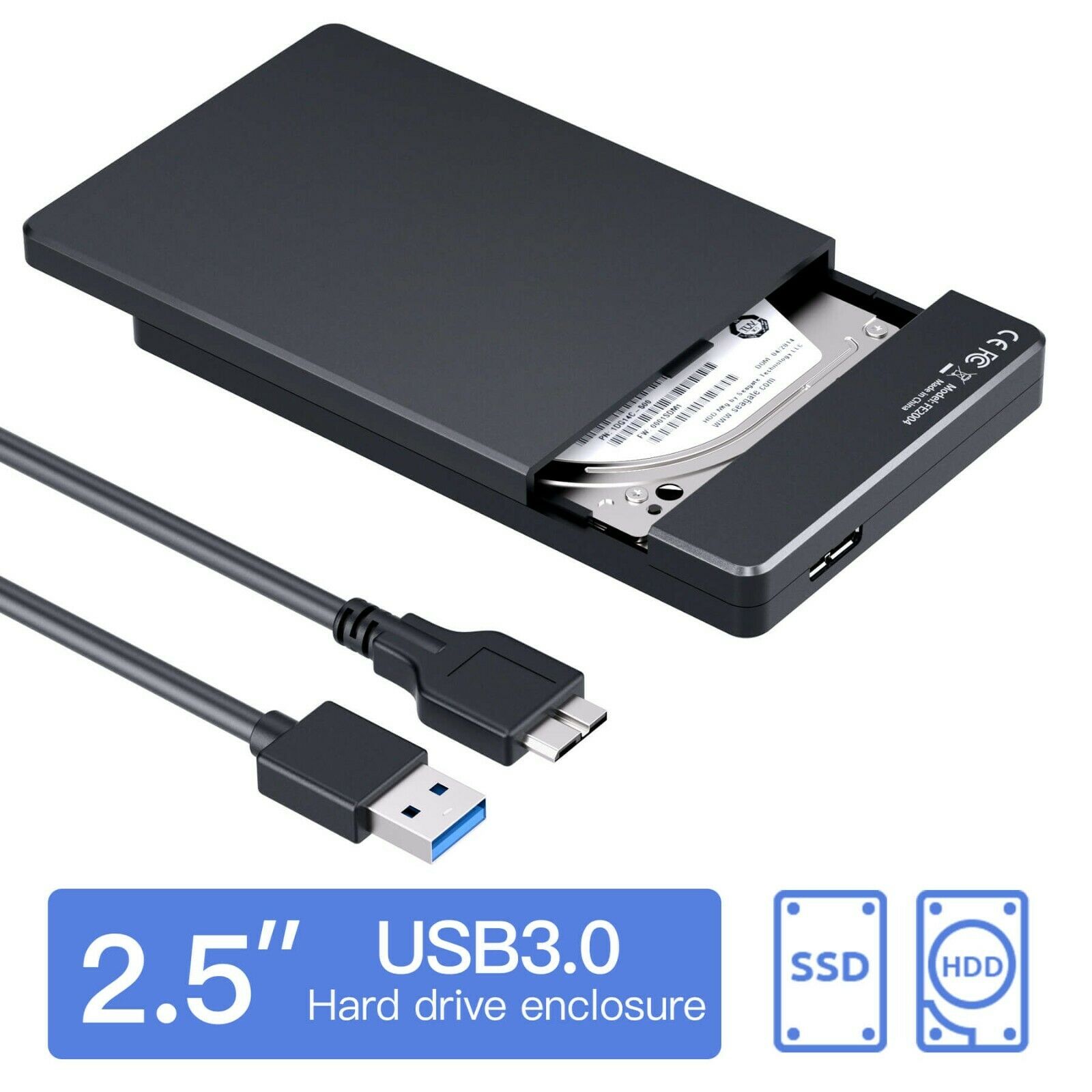 Inateck 2.5" Sata Usb 3.0 Hard Drive Disk Hdd Ssd Enclosure External Laptop Case