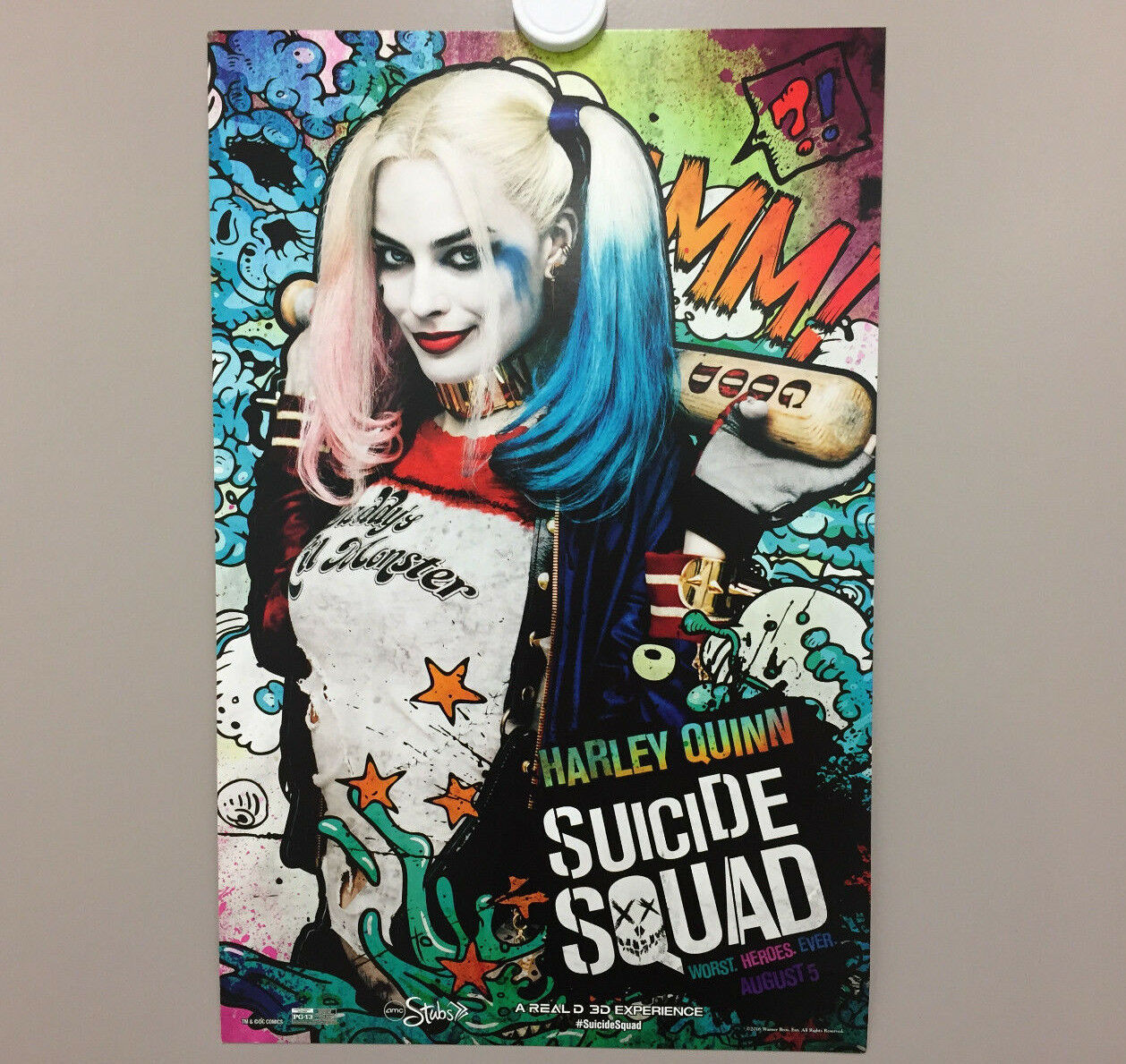 Harley Quinn Suicide Squad Margot Robbie Movie Poster Amc Exclusive Dc Universe