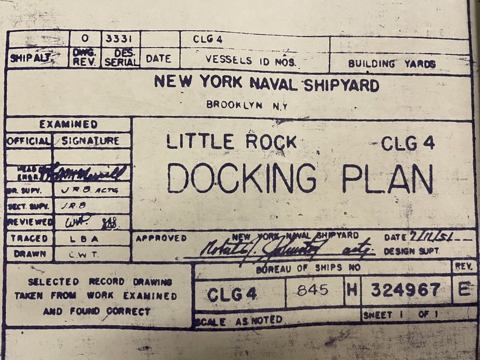 Uss Little Rock (clg-4) Docking Plan