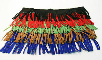 Fringe - Genuine Suede Leather Trim 4" - Three 12" Lengths - Lots Of Colors!