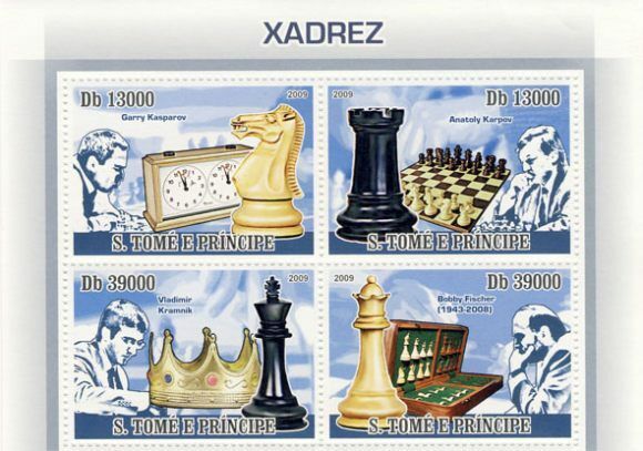 St Thomas - Chess -  Sheet Of 4 Stamps - St9116a