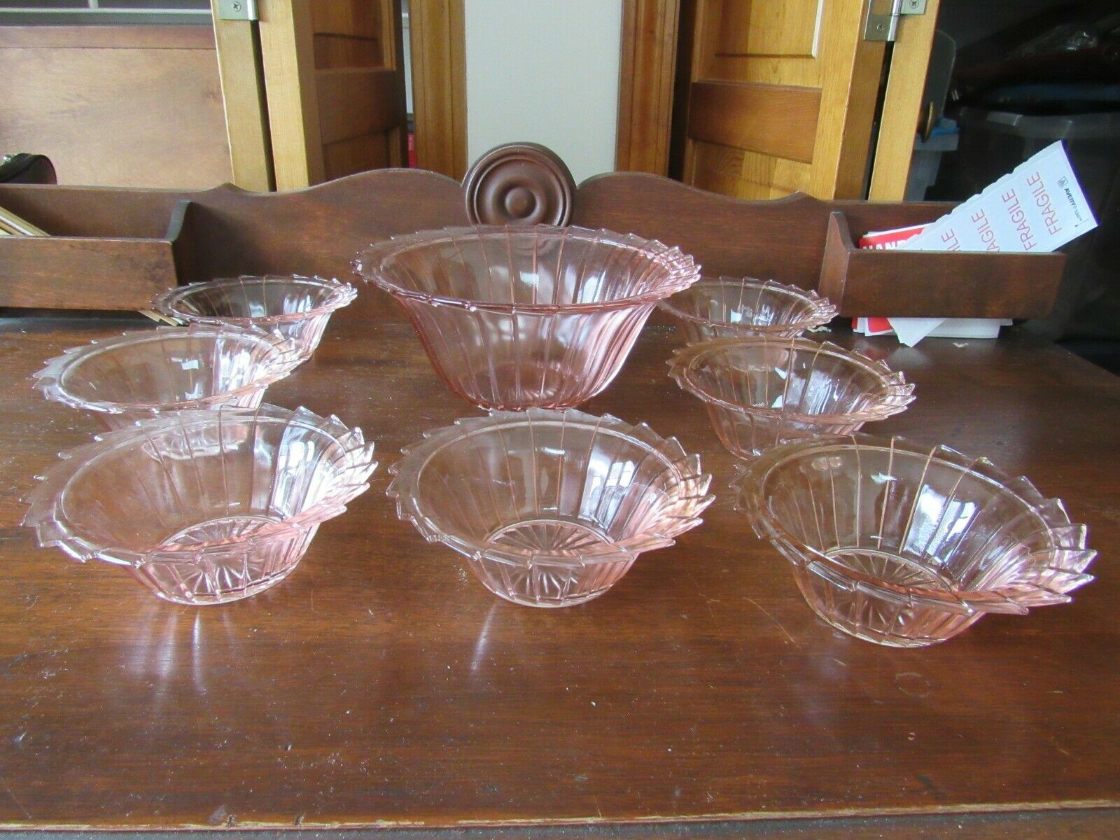 8 Jeannette Glass Sierra Pink Bowls
