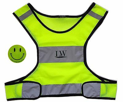 Lw Reflective Safety Vest For Runners Cyclists Athletes Ultra-light Yellow S/m