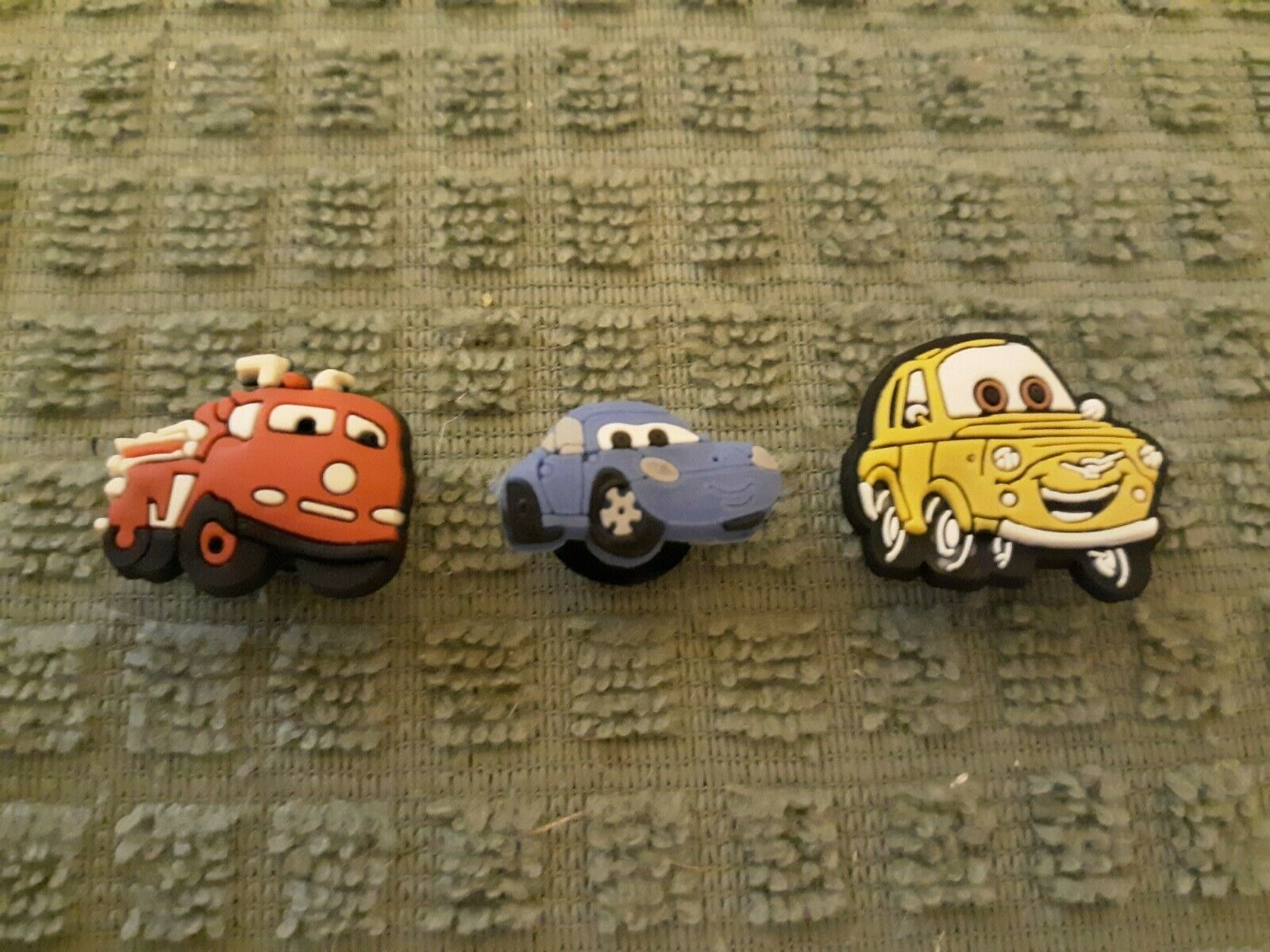 Lot Of 3 Cars Movie Shoe Charms For Crocs Shoes Other Uses Craft, Scrapbook