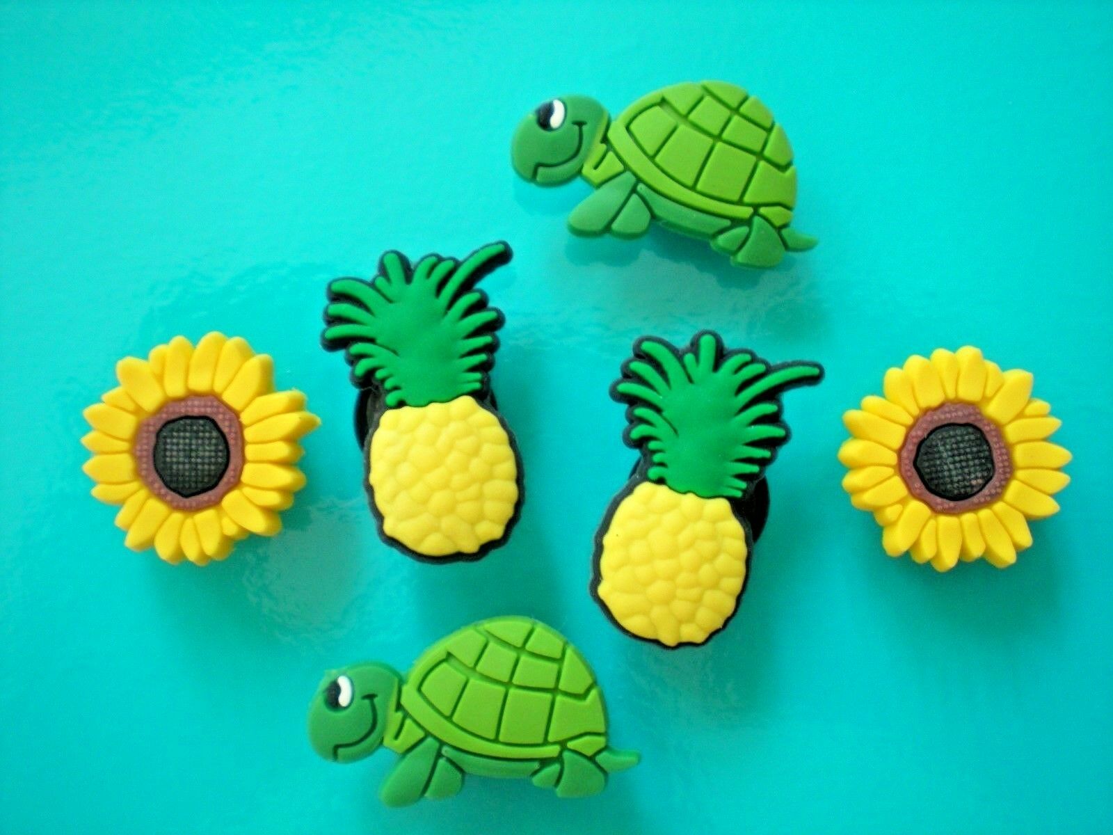 Garden Shoe Charm Compatible W/ Croc Shoes Turtle Sun Flower