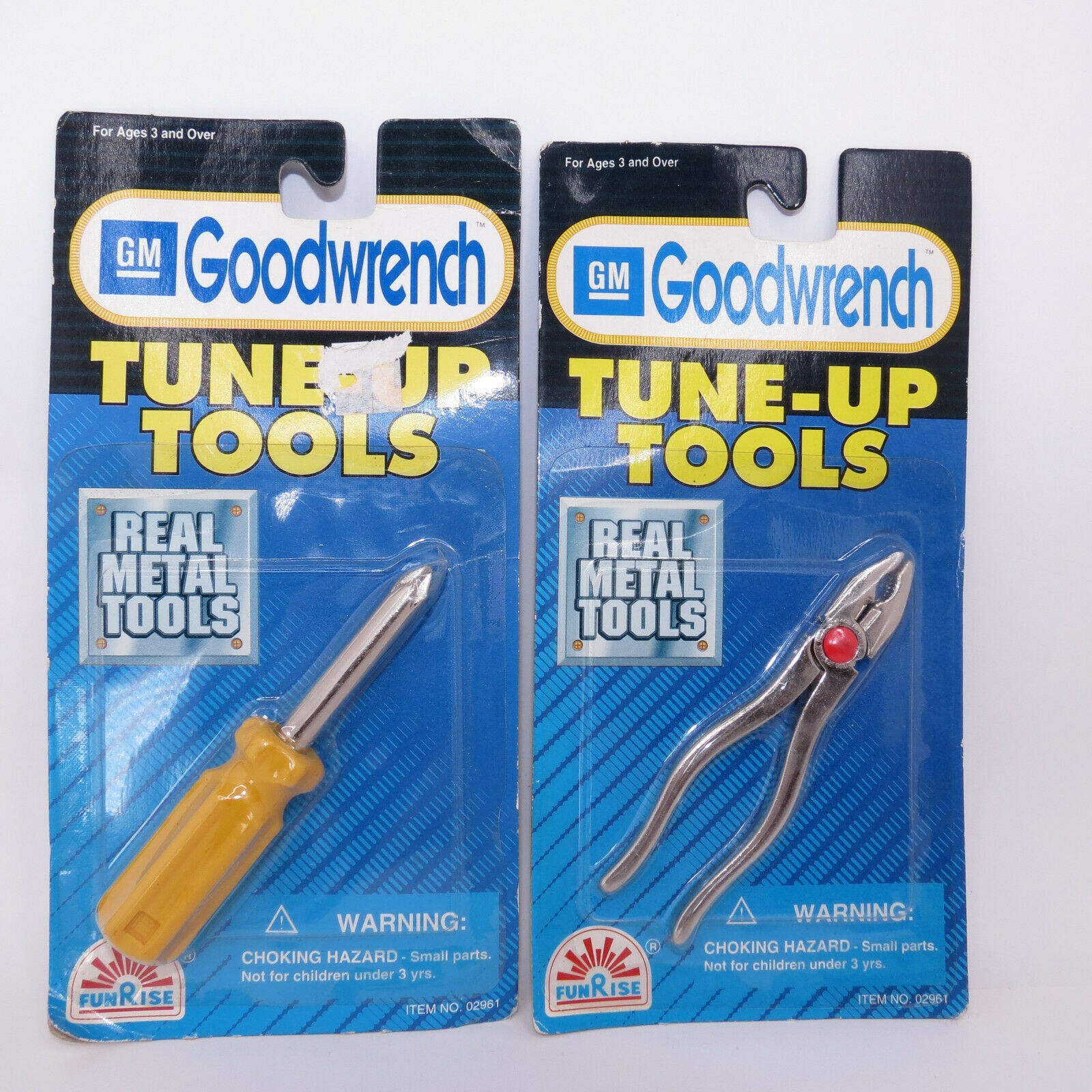 2 Lot Gm Goodwrench Metal Toy Tune-up Tools Pliers & Screwdriver Funrise Sealed