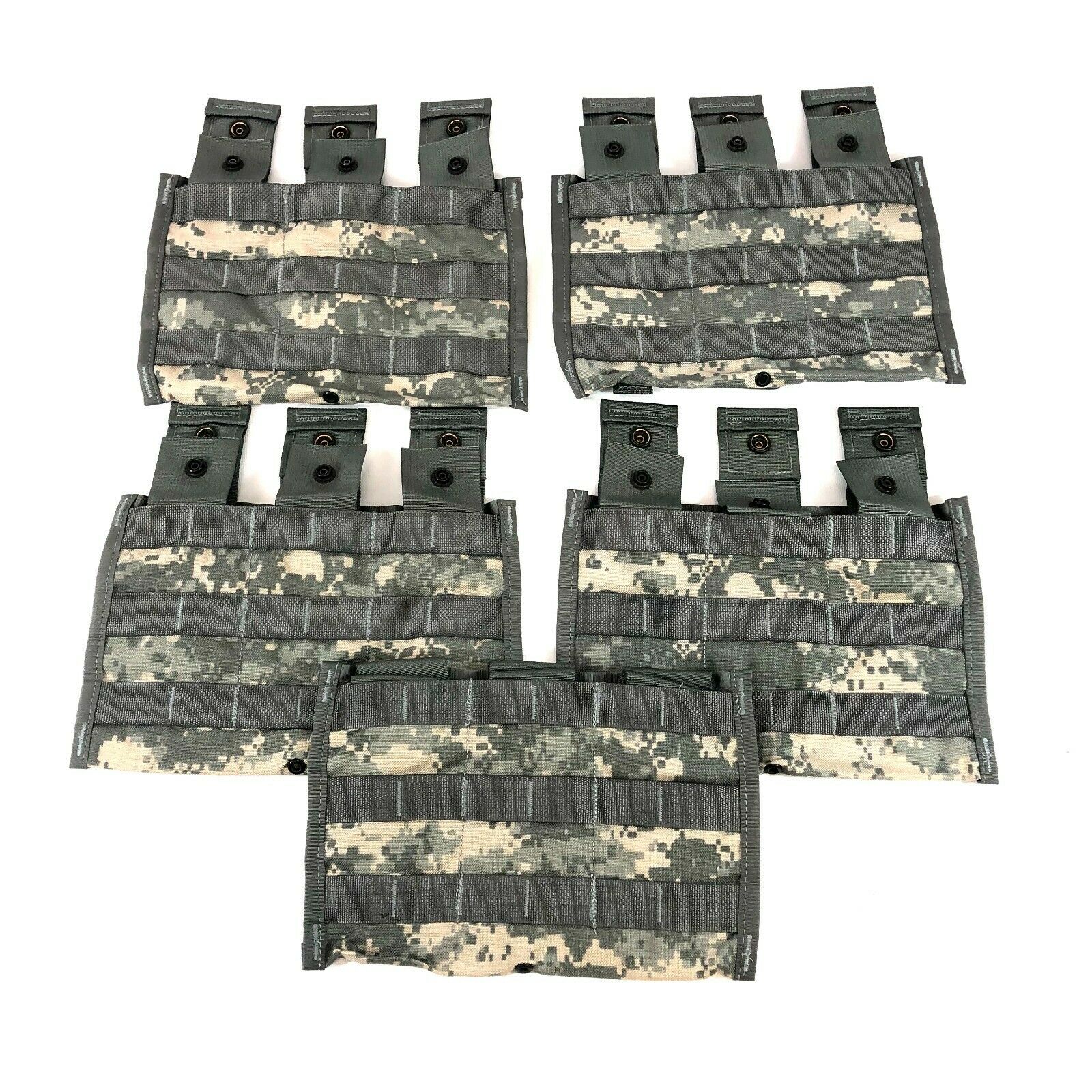 5 Acu Triple Magazine Pouch, Molle Military Tactical Camo Mag Pouches Usgi Army