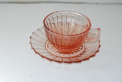 Jeannette Sierra Pinwheel Pink Cup & Saucer  **special** Price