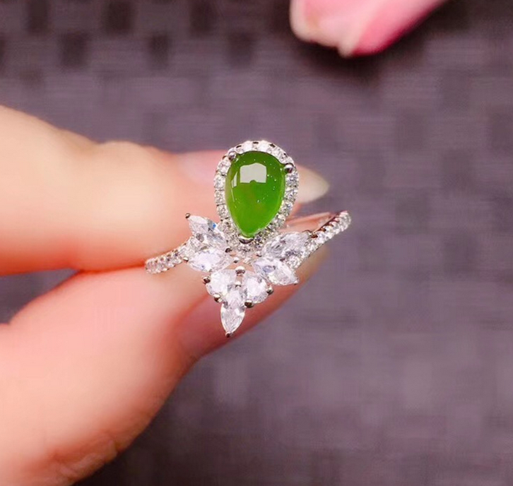 Fashion Unisex Cool Simulated Emerald Engagement Ring For Wedding Party Size9