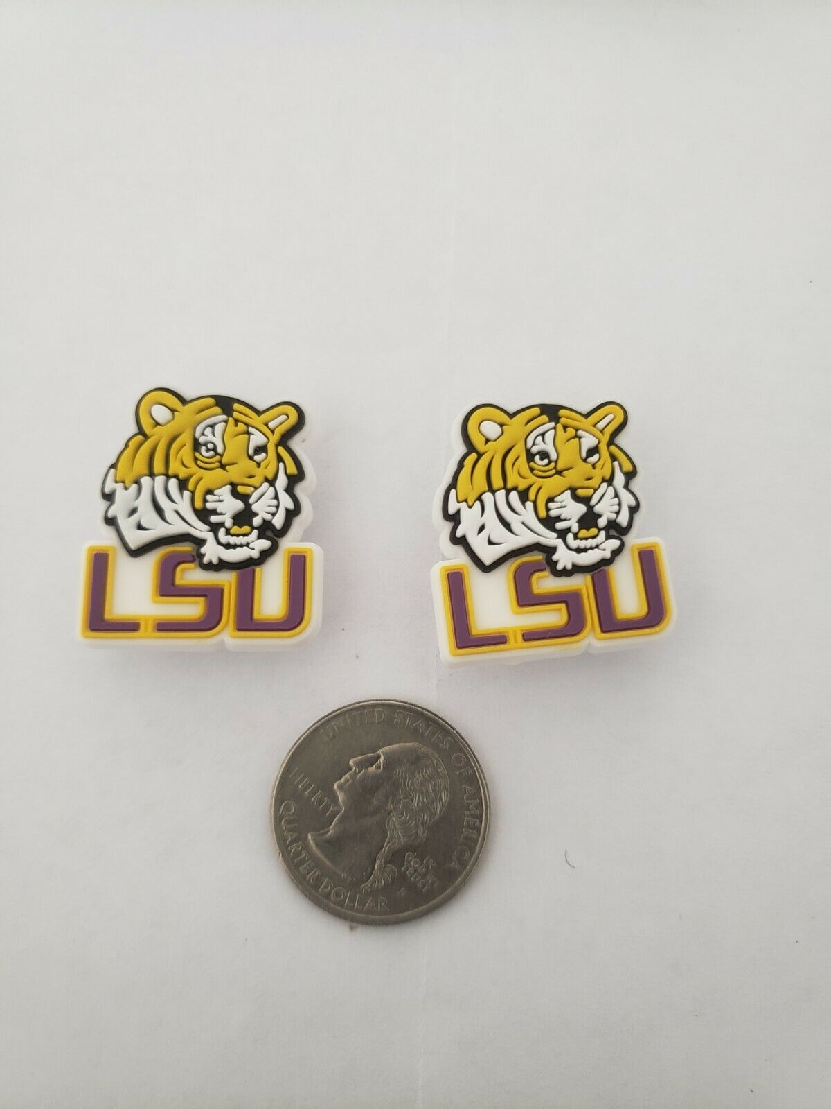 Lot Of 2 Lsu Tigers  Charms For Crocs And Clogs