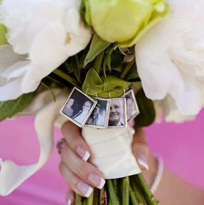 Glass Photo Wedding Bouquet Charm Custom Made For You Personalized Memorial New