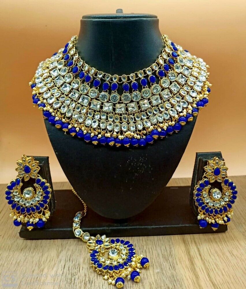 Bollywood Style Trendy Ethnic Indian Traditional Kundan Bridal Necklace Jewelry