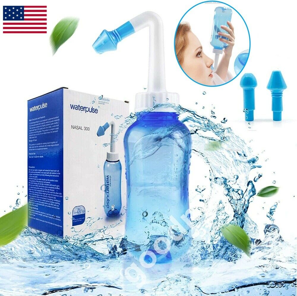 300ml Neti Pot Sinus Rinse Bottle Nose Wash Cleaner Nasal Irrigation Adult Kid