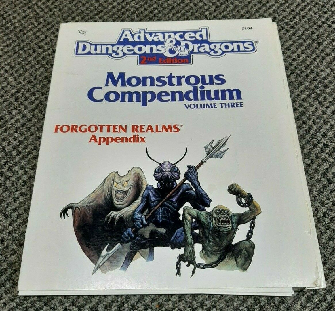 Monstrous Compendium Volume Three Forgotten Realms - Tsr 2104 Dungeons Dragons