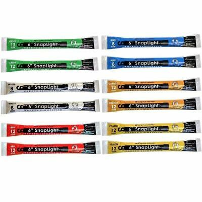 Cyalume Snaplight 6" Light Sticks 12-pack (green, White, Blue, Red, Orange...)