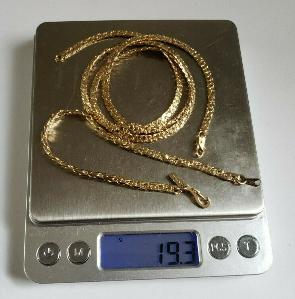 14kgp Gold Chain And Bracelet Set (19.3 Grams) 14kgp Gold!!! See Photos!!