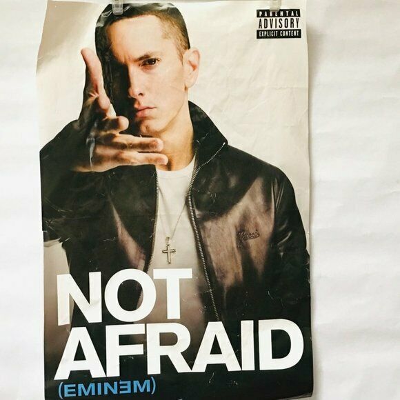 Rare Eminem Not Afraid 2010 Poster Collectors Item Dinged Distressed