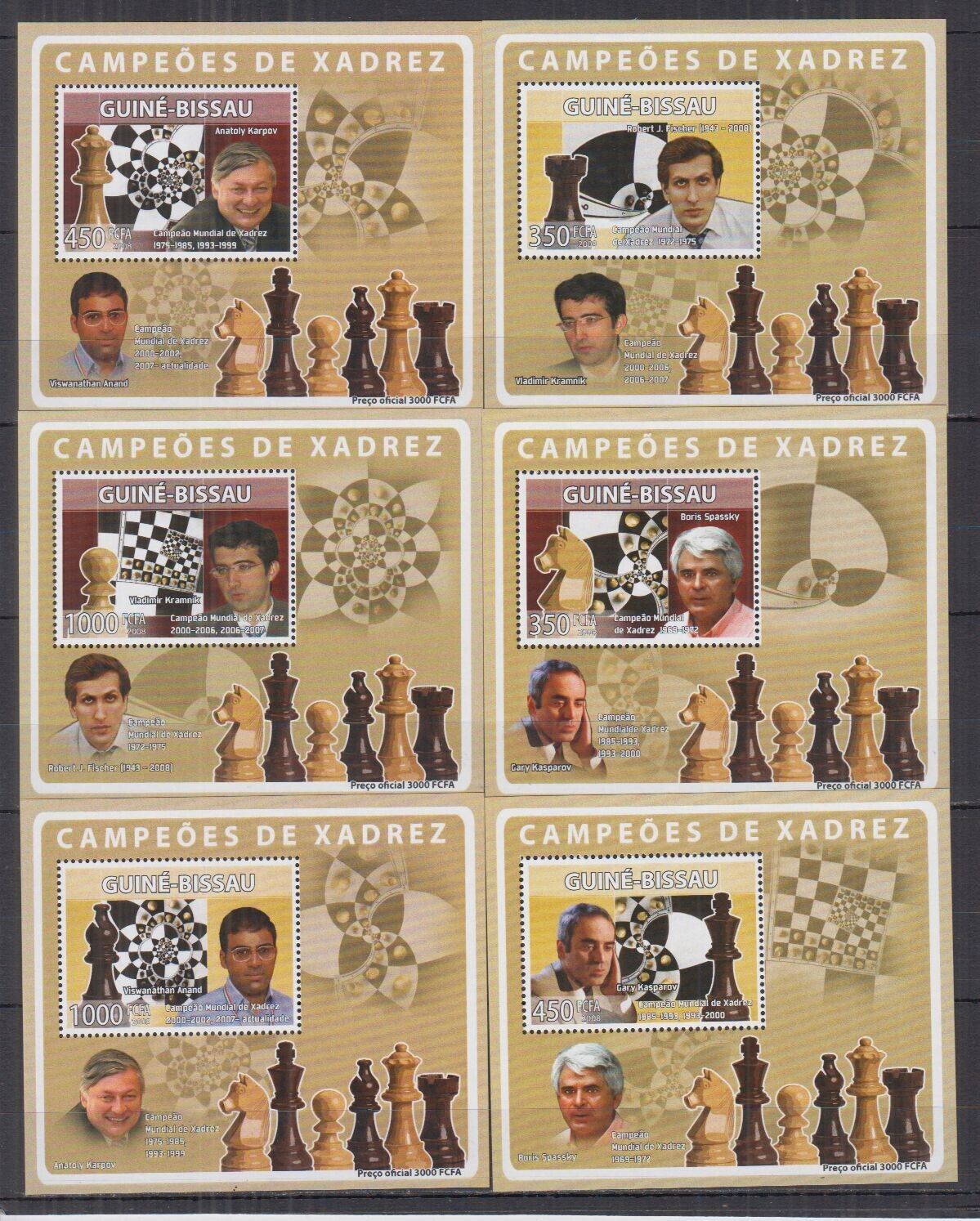 St542pd. Guinea Bissau - Mnh - Sports - Chess - 2008 - Deluxe