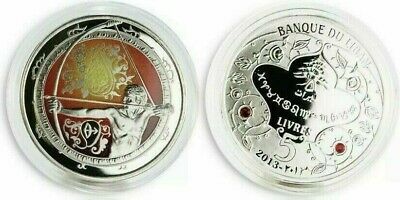 Lebanon 2013 5 Liras  Zodiac Signs Sagitarius Colored  Proof Silver Coin