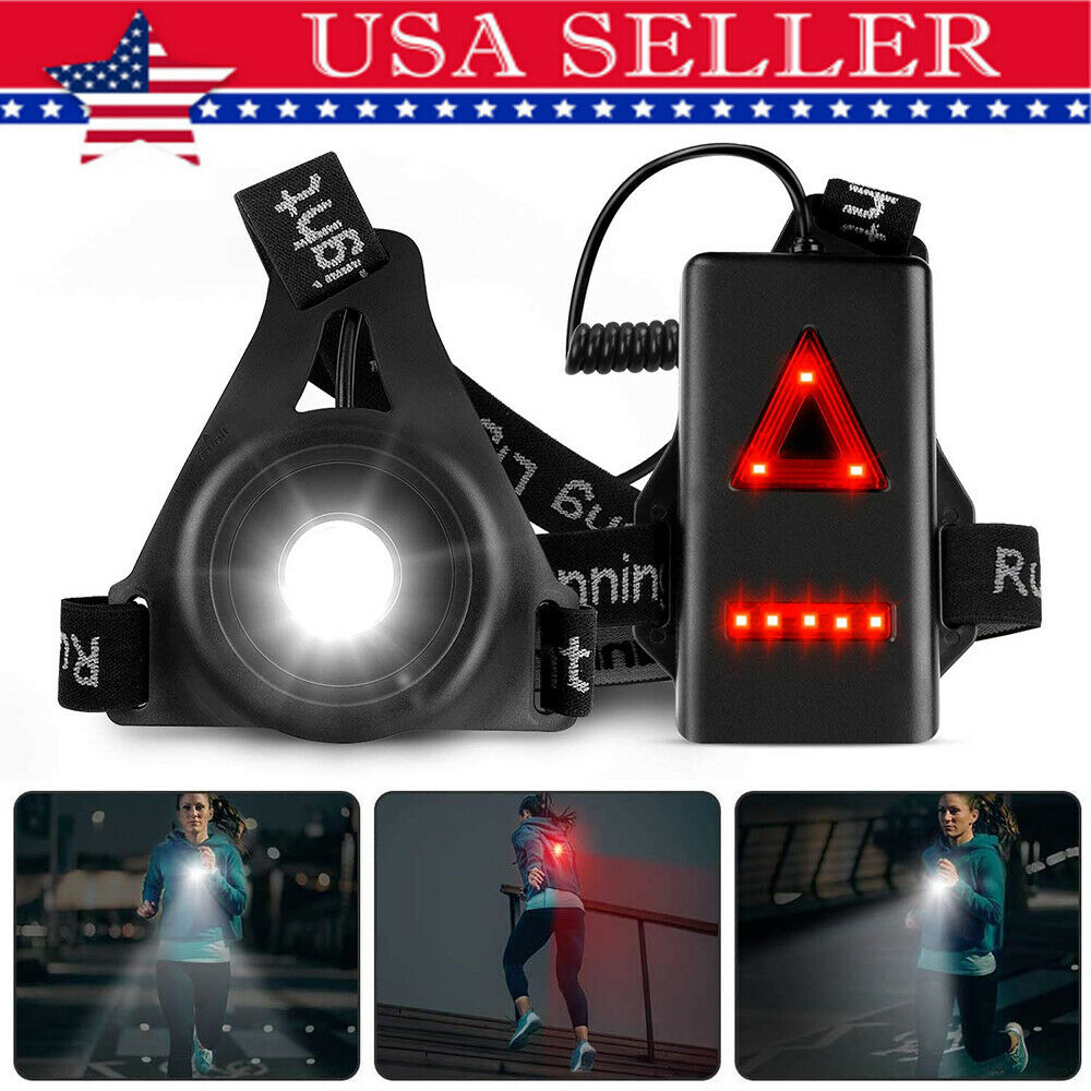 Usb Rechargeable Running Chest Light Night Lamp Safety Led Body Torch Waterproof