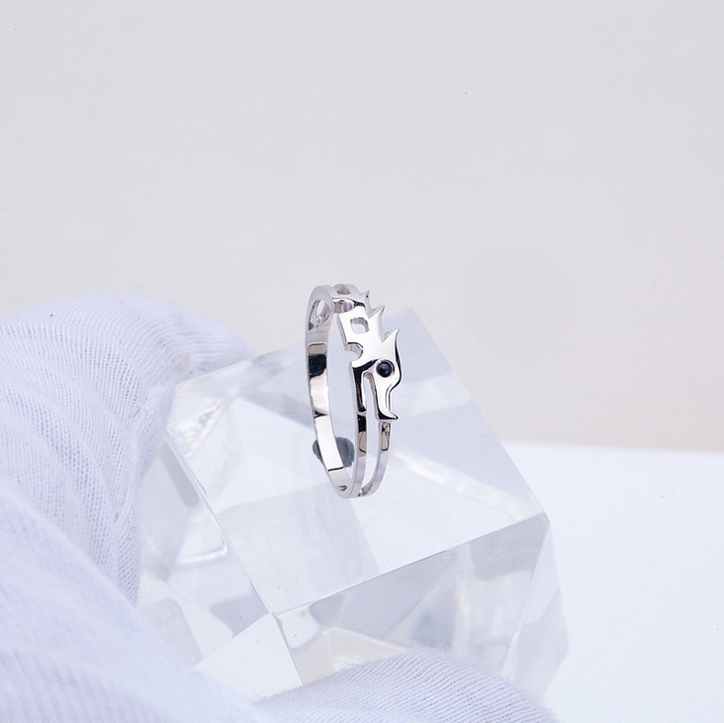 Trendy Charm Women Men's Simulated Gemstone Sapphire Ring Round Jewelry Size8